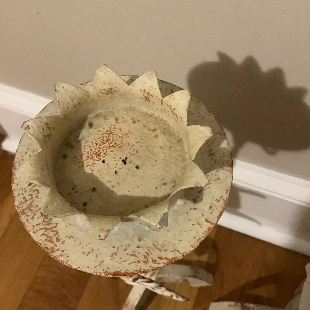 Vintage seashell candle holders set of 2